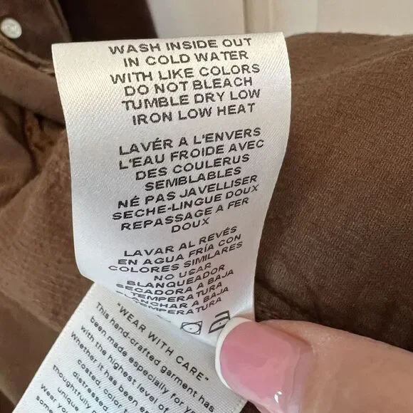 Good American‎ Brown Corduroy Shacket Xl/xxl 4/5 Womens NWT button Up W/Pockets - Picture 10 of 11